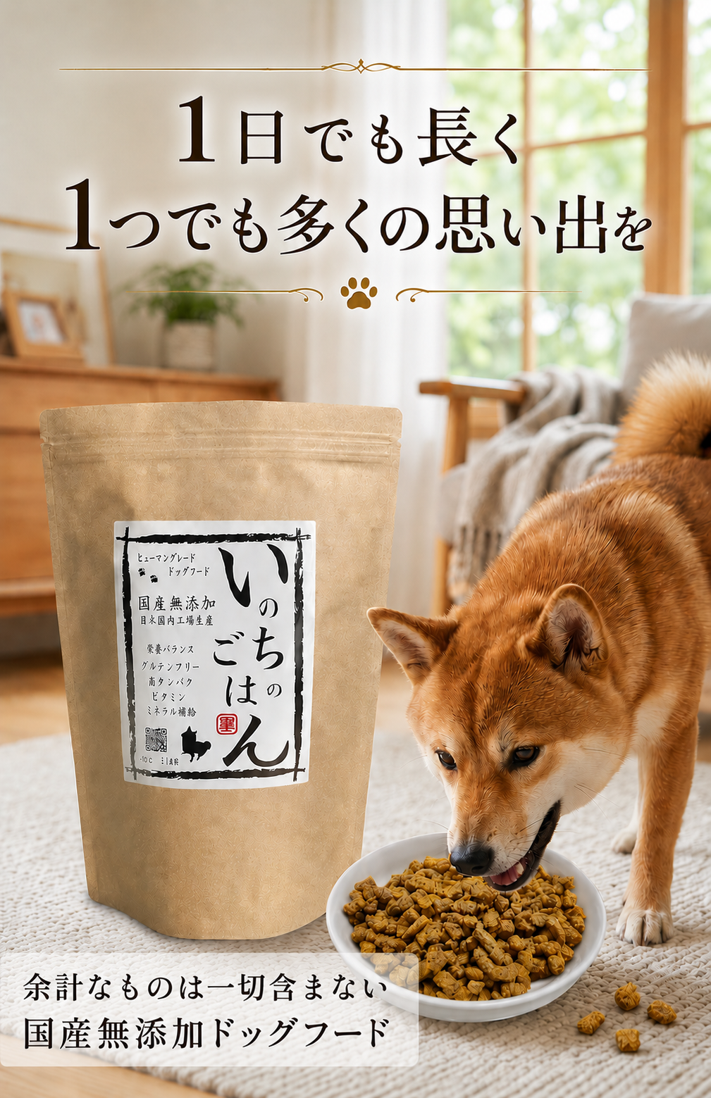 いのちのごはん — 余計なものは一切含まない、国産無添加ドッグフード